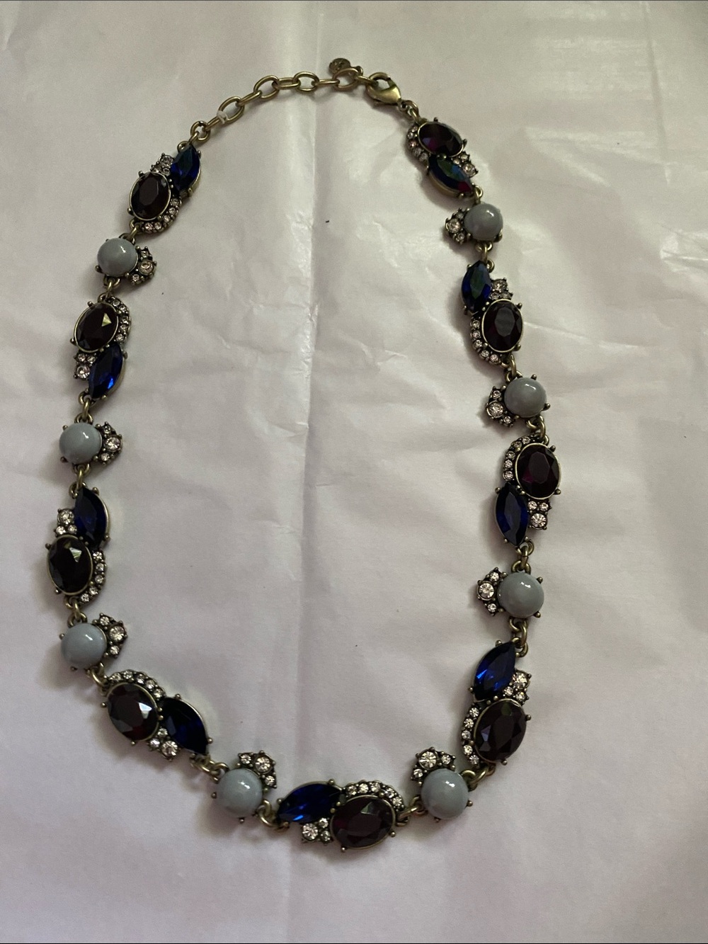 LOFT Blue and Gray Multi-Stone Necklace